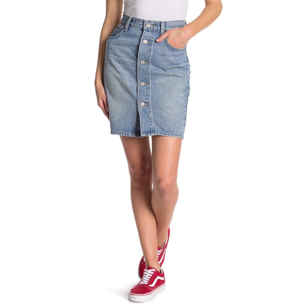 Levi’s Mom Mini Button Down Skirt Size 26